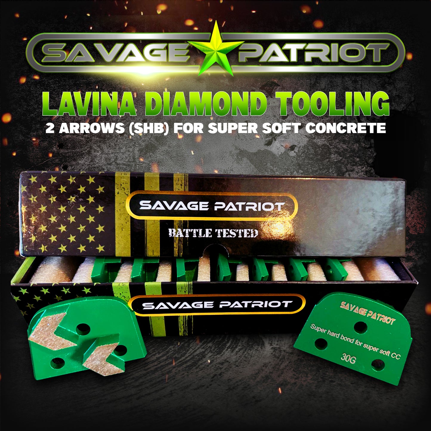 Lavina Diamond Tooling (SAVAGE PATRIOT- Pro Series) (SHB) For Super Soft Concrete
