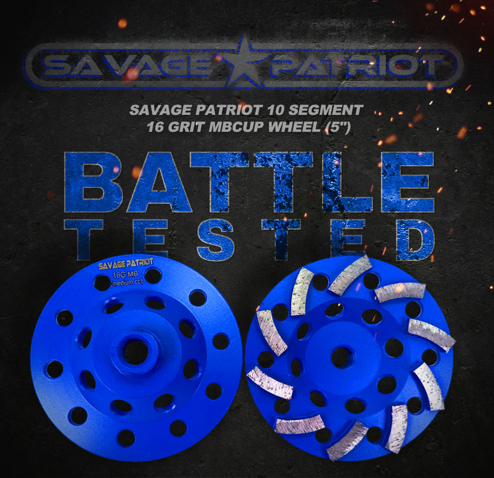 Savage Patriot 10 Segment 16 Grit MB Cup Wheel (5")