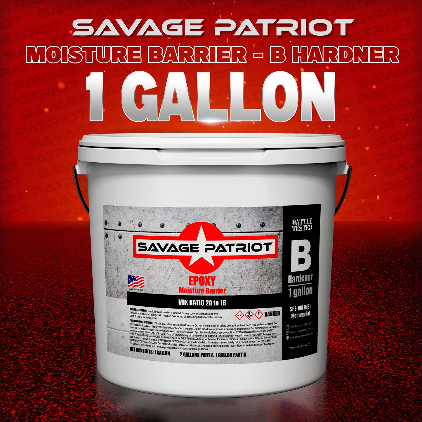 Savage Patriot SPE-100M Moisture Barrier (Savage Patriot Polymers) 3 Gallon Kits