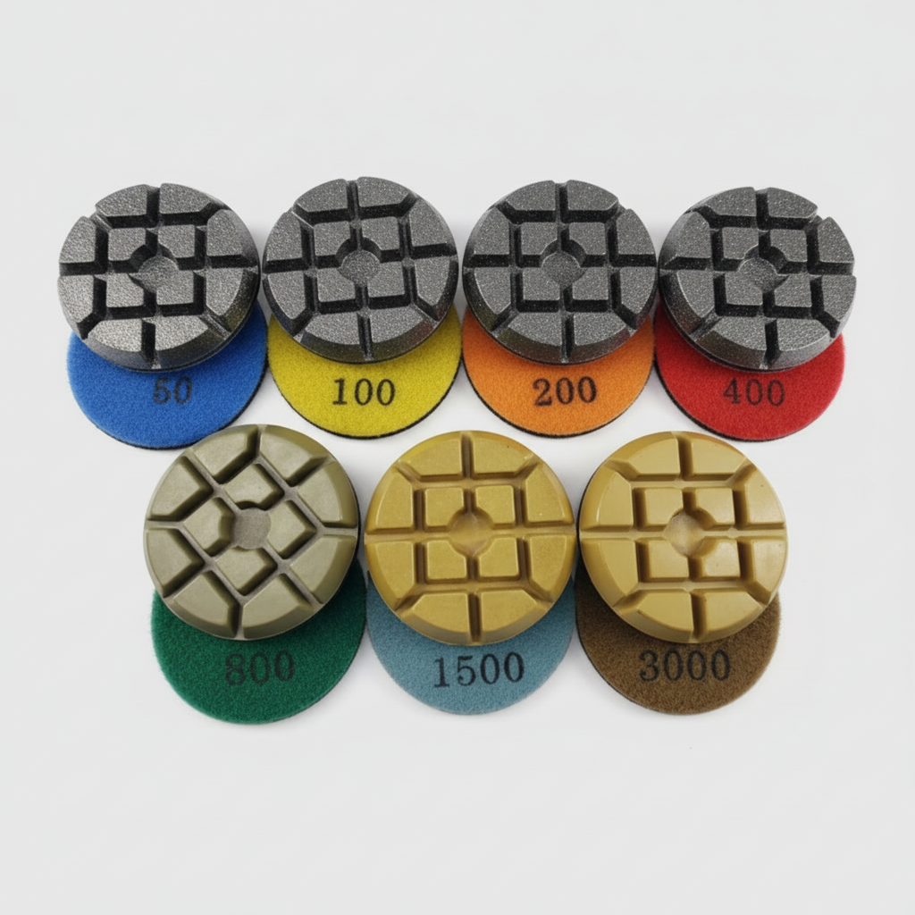 Resin Bond Diamonds - Concrete Polishing (9 Pack Dry Only)