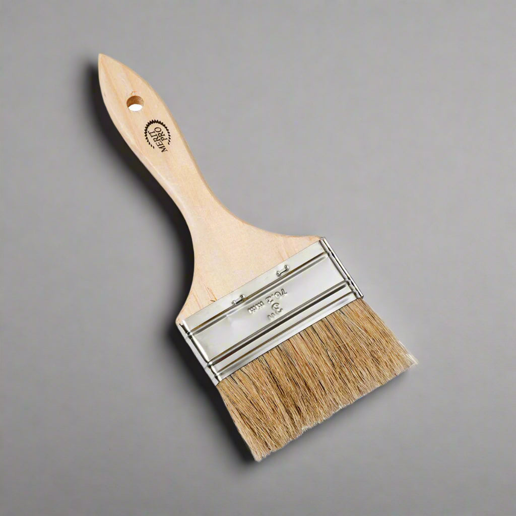 3" White Bristle Chip Brush ( Pack of 12)