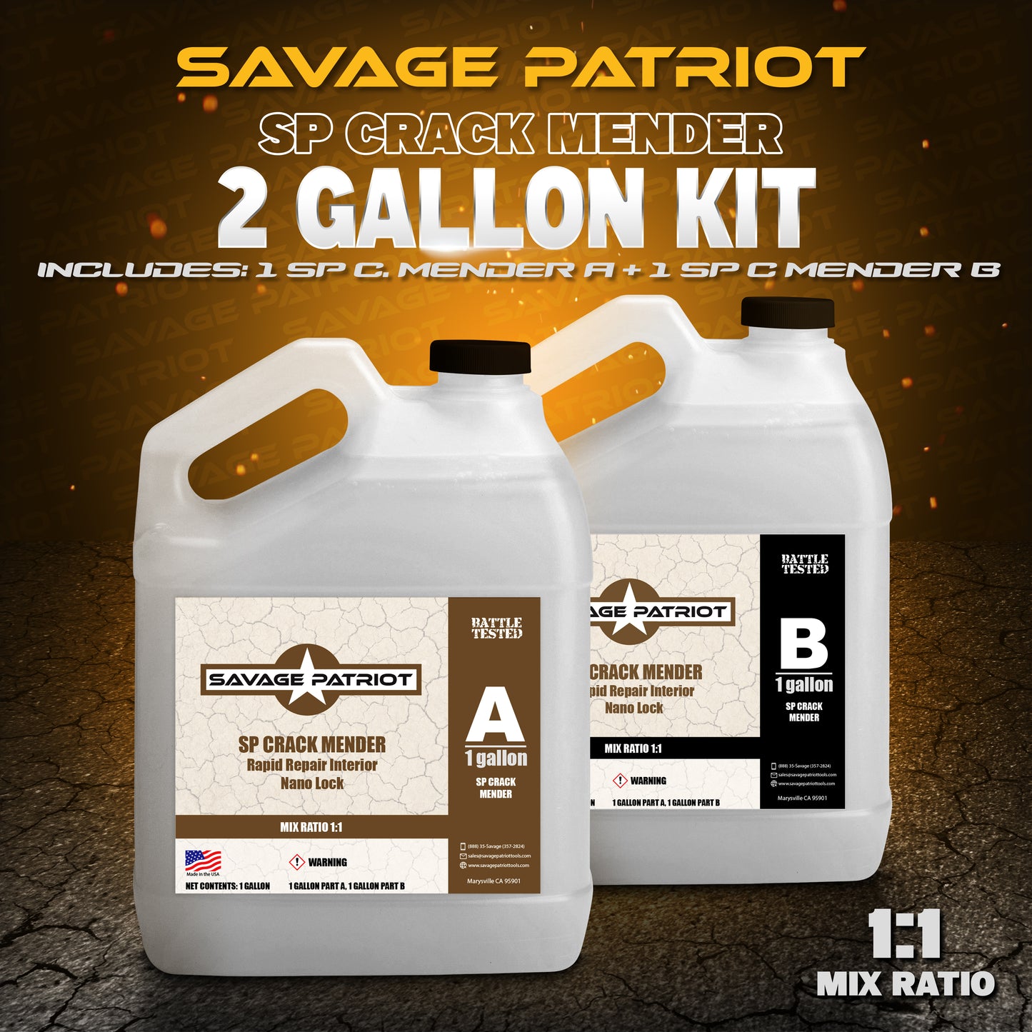 SP Crack Mender/ Grout Coat for pin holes/ Spall repair- #1 Fast Set Crack Repair (Concrete Repair)