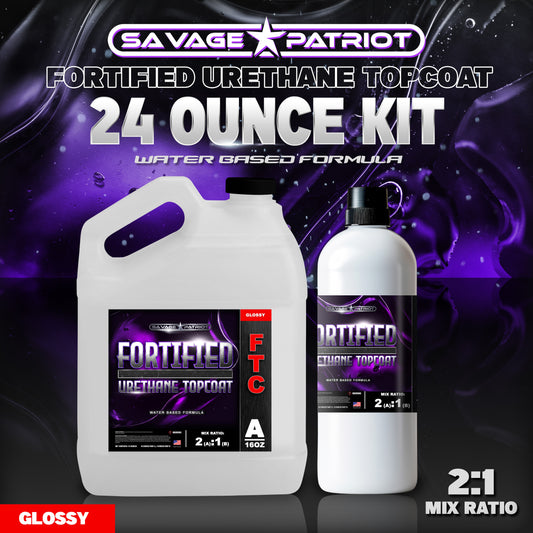 Fortified UTC (Water-Based Matte & Gloss) 24 OZ Easy to Apply Countertop Protective Topcoat. (Approx. 100 SF per kit)
