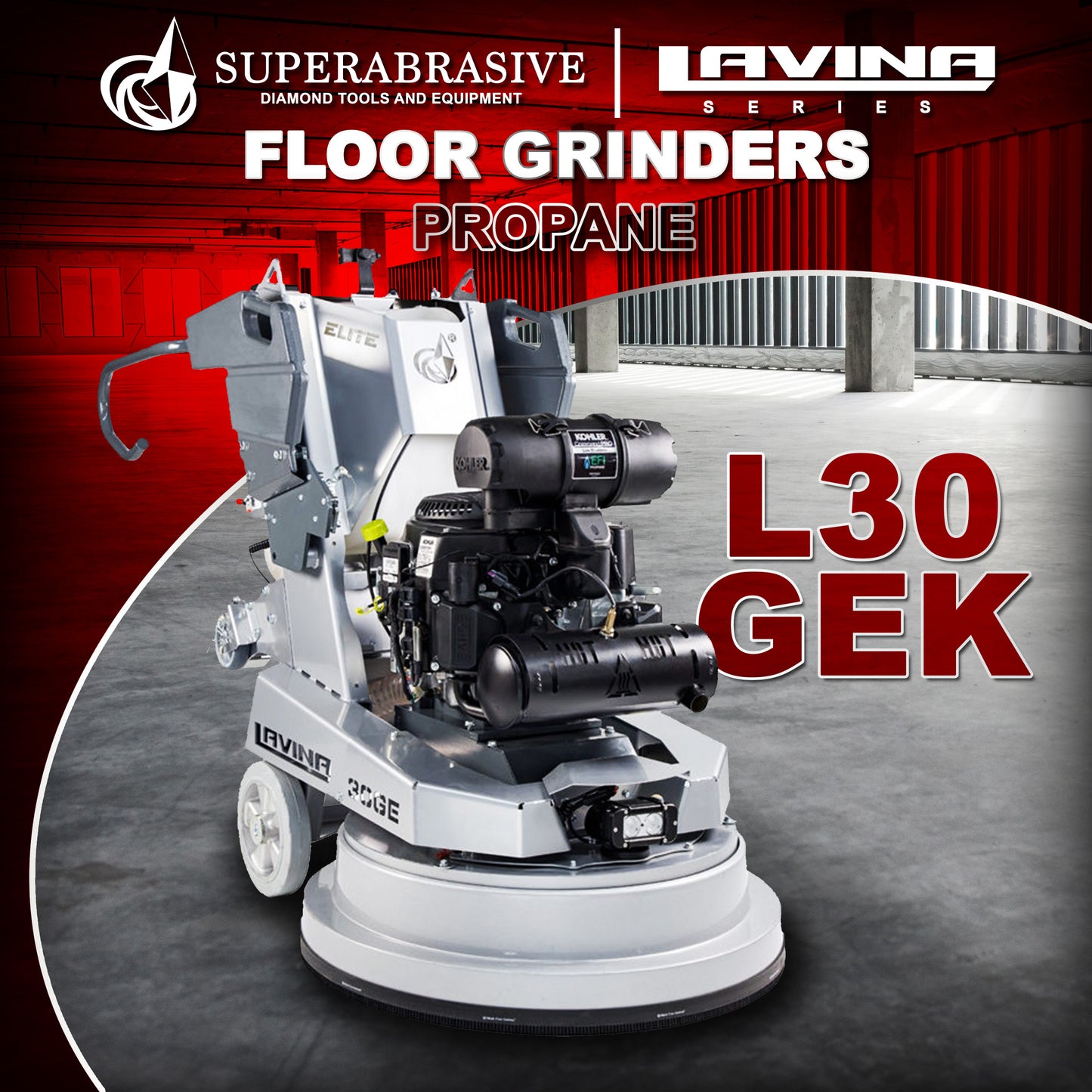 Lavina Concrete Grinders Official Dealer- L30GEK Propane Grinder