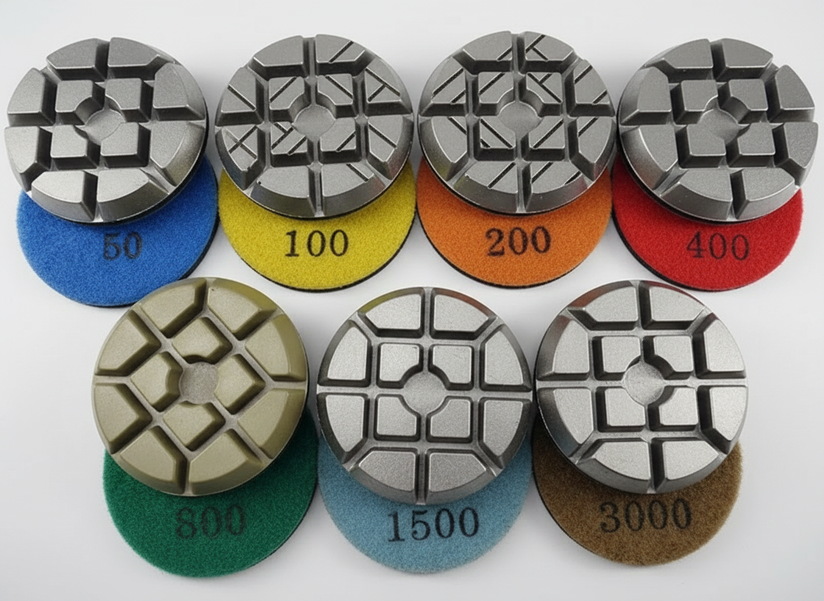 Resin Bond Diamonds - Concrete Polishing (9 Pack Dry Only)