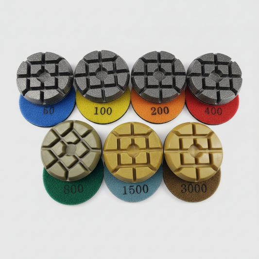 Resin Bond Diamonds - Concrete Polishing (9 Pack Dry Only)